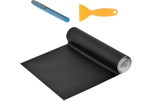 ANNTIM 300 * 30CM Vinilo Negro Mate Coche, Vinilo Adhesivo Coche, Vinilo para Coche Exterior, Vinilo Adhesivo Coche Vinilo Negro Mate para Decoración de Interiores/Exteriores