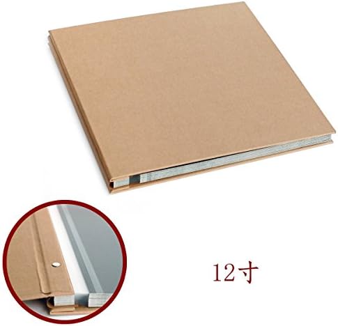 TIHBMAN Handmade handmade DIY album with large number paste film mulching album,12 inch black album kraft paper