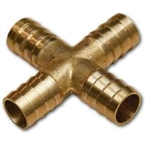 thumbnail image 2 of 3/8 Fuel Line 5pcs Brass Cross Fitting, 4 Way Brass Hose Barb... 2 of 11