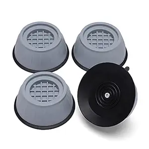 YOYOPIN Anti-Vibration pad for Washing machine-4-piece Set of stabilizer for Washing Machine-Noise Reduction Washing Machine Base-Universal Anti-Slip Design for Pulsator/Drum (Light Grey)