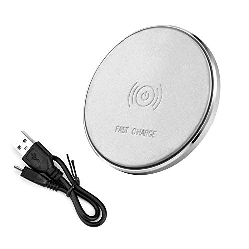 Preisvergleich Produktbild D6PLUS Qi Wireless Charger Schnellladegerät für Qi-fähiges Devicessilver