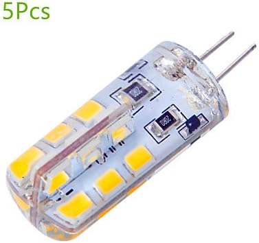 5Pcs G4 4 W 24 SMD 2835 400 LM Warm White / Cool White T Decorative Bi-pin Lights AC 10-14 V ( Light Source Color : Warm White )