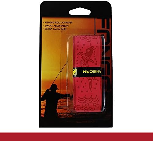 FANGCAN Super Asorbent Anti Slip 59 Inches Fishing Rods Tennis Racket Wrap Grip 6 Colors (Red)