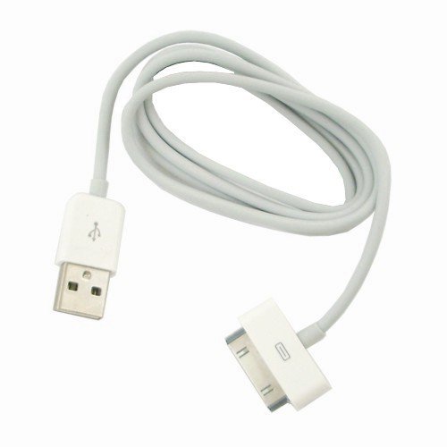 jbTec® USB Datenkabel / Ladekabel zu Apple iPhone 2G, 3G, 3GS, 4, 4S, iPad, iPad 2, iPad 3 / New iPad und alle iPod – Weiß – PC-Sync-Kabel - 2