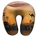 Produktbild hanbaozhou Nackenhörnchen Memory Foam Neck Pillow Cushion Camel Print Comfy Soft U-Shape Cervical Pillow Head Support for Travel Office Home Sleeping Seitenschläferkissen