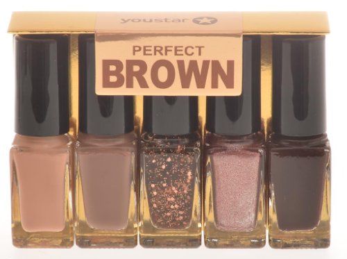 youstar Nagellack Set 5er - Perfect Brown