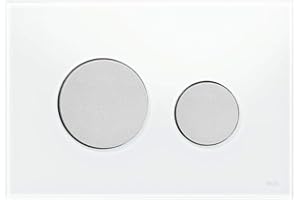 Tece 9.240.659 Loop płyta uruchamiająca do WC (szkło białe, przyciski chromowane, technologia dwustopniowa, obsługa od góry i z przodu) 9240659