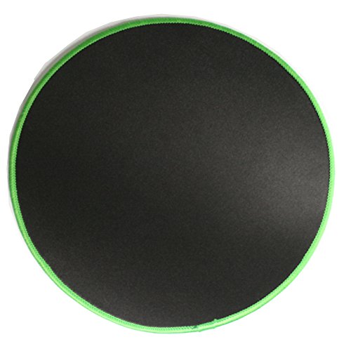 Woodlandu peque?o de forma redonda de rat®n del juego del cojªn cosido Bordes velocidad sedoso alisan la superficie antideslizante de goma Esteras Base 310x310x3mm / bordes Verde 12.2x12.2x0.12 pulgadas
