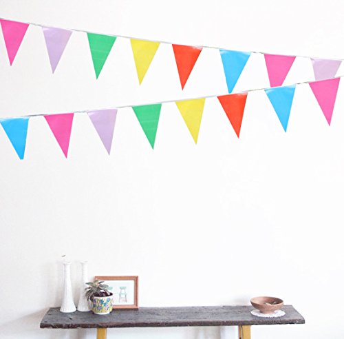 Multicolour PVC Bunting Banner(10m with 30 Flags), Opret Plastic Double Sided Bunting for Party Decoration reviews Multicolour PVC Bunting Banner(10m with 30 Flags), Opret Plastic Double Sided Bunting for Party Decoration