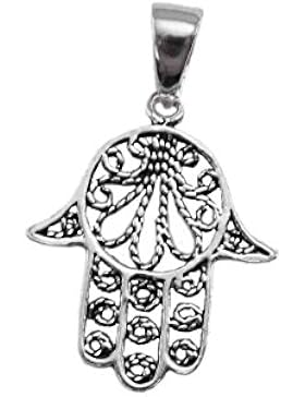 *925 Silber Anhänger Hamsa Fatimas Hand türkisches Amulett Glücksbringer*