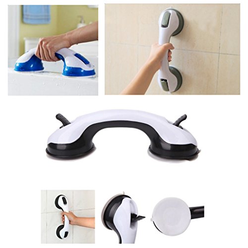 Gazechimp Badezimmer Duschgriff Badewannengriff Haltegriff mit Saugnäpfen 2er/Set (Blau, Schwarz) - 4