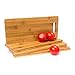 Produktbild Relaxdays Schneidebrett Bambus mit Griff H x B x T: ca. 1,5 x 35 x 15 cm Küchenbretter im 4er Set auch als Frühstücksbrettchen und Servierbrett aus Holz beidseitig nutzbar messerschonend robust, natur