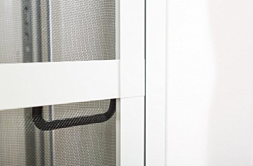 Premium Slim PLUS Fliegengitter für Tür als Alubausatz mit Fiberglasgewebe – Profi Insektenschutz – 100 cm x 210 cm weiß - 7