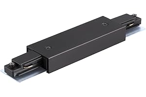 Qub Focus – Connecteur d’alimentation centrale en I – pour rail monophasé – noir – raccord central – compatible système 1 phase – design discret