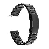 TRUMiRR 22mm Quick Release-Uhrenarmband -Edelstahl-Bügel-Armband für Samsung Gear S3 Classic Frontier,Gear 2 R380 Neo R381 Live-R382, Moto 360 2 46mm, Kiesel Time / Stahl, Asus ZenWatch 1 2 Männer, LG G Watch Urbane W150, Huawei Watch 2 (Classic)