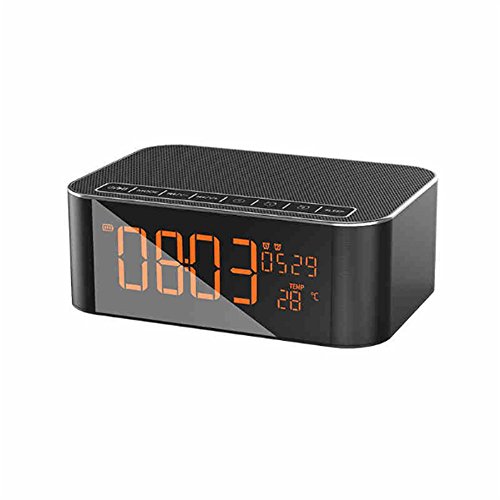 Preisvergleich Produktbild NSOP Smart Wireless Bluetooth Lautsprecher Touch Lade Nachtlicht Wecker Großbildanzeige Uhr Für Smartphone, iPhone, iPad, Samsung und Tablet