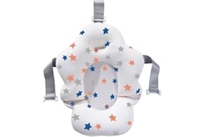 UPOSAO Newborn Baby Bath Cushion, Infant Bathing Pad Baby Shower Mat Baby Bath Suspension Pad Non-Slip Bath Seat Pad Adjustable Baby Support Bath Tub Pad for Newborn 0-12 Month