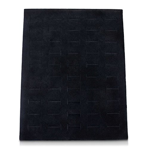 VENKON – Schmuckdisplay für 50 Ringe & Ohrringe Organizer für Schmuck Aufbewahrung & Präsentation – 26 x 20 x 9 cm – schwarz - 4