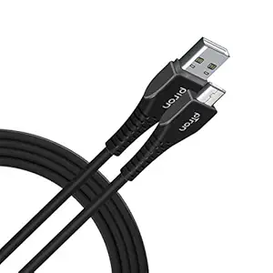 pTron Solero M241 2.4A Micro USB Data & Charging Cable, Made in India, 480Mbps Data Sync, Durable 1-Meter Long USB Cable for Micro USB Devices - (Black)