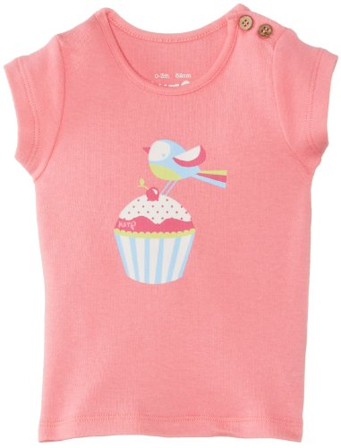 Kite Kids Baby Girls Bg130 Cupcake Short Sleeve T-Shirt, Pink, 12-18 Months