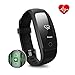 Produktbild Fitness Tracker Herzfrequenz, DBPOWER Wasserdicht IP67 Smart-Armband mit Activity Tracker Armbanduhr mit Kalorienzähler Schrittzähler + Armbanduhr Ersatz Band für Android und IOS (Black)