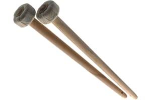 ERINGOGO 2 Stück Holz Gong Schlägel Tibetische Klangschale Schlägel Filz Stürmer Klangschale Meditation Schlägel Stick Meditation Yoga Tibetische Schlägel