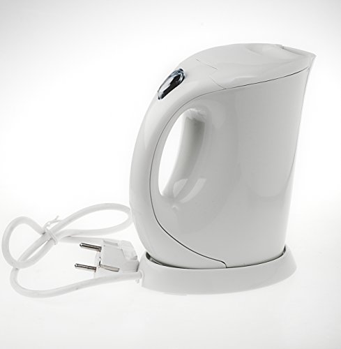 Mesko schnurloser Mini-Wasserkocher MS 1249 | 0,6 l Rauminhalt | automatische Ausschaltung | Elektrischer Teekocher mit einer Leistung von 760W | integrierter Kalkfilter | weiß | inklusive Melitta Swirl Bio-Entkalker Pulver (2 x 20g) - 3