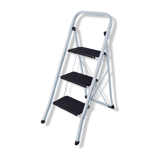 Trittleiter Leiter Haushaltsleiter Klapptritt Mehrzweckleiter mit 3 Stufen aus Stahl