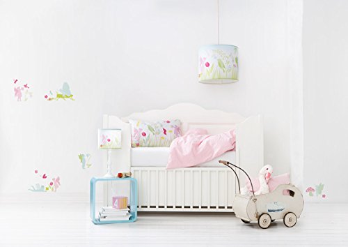anna wand Lampenschirm LOVELY FAIRIES – Schirm für Kinder / Baby Lampe mit Elfen und Feen in versch. Farben – Sanftes Licht für Tisch-, Steh- & Hängelampe im Kinderzimmer Mädchen & Junge - 5