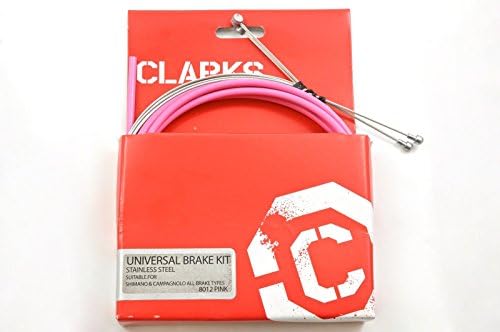 CLARKS UNIVERSAL BRAKE CABLE SET STAINLESS STEEL PINK OUTER