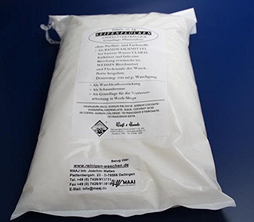 Wasserrose® 1 kg SEIFENFLOCKEN ZUM WASCHEN+BASTELN OHNE PARFÜM OHNE ZUSATZSTOFFE - MADE IN GERMANY
