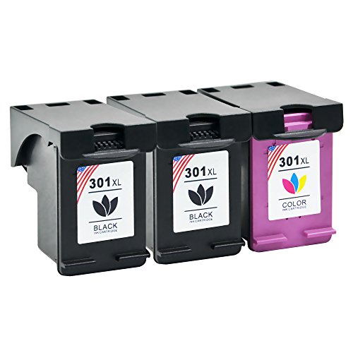 Toner Kingdom 3 Pack Wiederaufbereitet Tintenpatronen HP 301 XL Kompatibel für HP Deskjet 2540 2050 1000 1010 1050 1050a 1510 1512 1514 2054a 2510 2512 2514 2542 2543 2544 Envy 4500 4502 4504 4507 5530 5532 5534 5536 Officejet 2620 2622 2624 4630 4632 4634 4636 (2 Schwarz + 1 Tri-Colour)