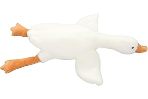 NOENNULL Pluszowa gęś, śliczna pluszowa kaczka, miękka pluszowa poduszka gęś, dla dzieci i przyjaciół, biały (50 cm)