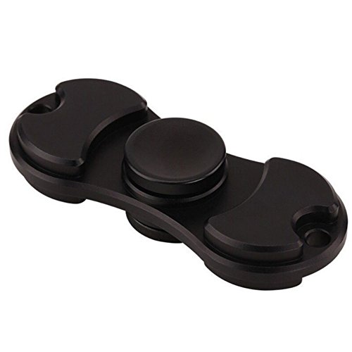 Morningsilkwig Finger Spinner Top Triangular Handspinner Gyroscope Toys Alloy Material For Autismo Finger Gyroscope Toy (Black)