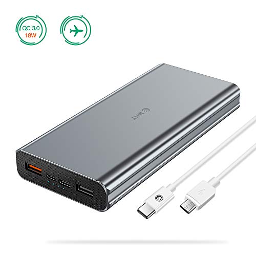Chargeur Portable  24000mAh  Charge Rapide 3 0   Port USB Type C 3 0 A  EMNT Power Bank avec 4 Ports USB pour Grande Capacit   Batterie Externe Iphone 7 8   X  Ipad  Samsung Galaxy J3   S7   S8  Huawei P10 et autres P  riph  riques USB- Gris Argent  