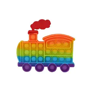 PrimeTouch Pop It Fidget Toys Set - Sensory Toys for Kids with Autism - Gift Set/Pop it Game/Fidget Toy/Poppet for Kids/Stress Relief Toys for Adults, Kids- Pop It Girls/Pop It Boys (Train)
