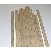 10 Bastelleisten Vierkantstäbe Eiche 1 Meter lang, sägerau, Modellbauleisten 20 x 20mm