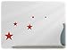 Wall art sticker stars -set of 5 (st4) --32-light red