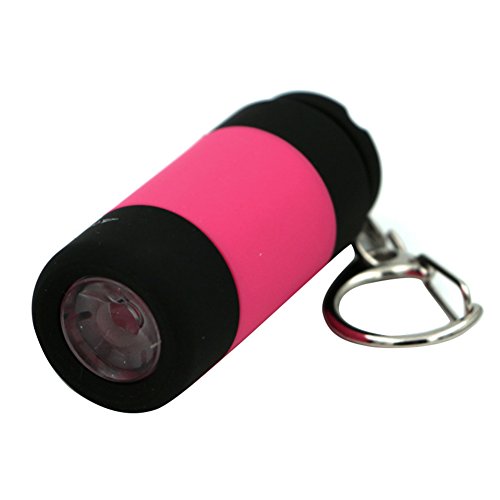 Blue Vessel Wiederaufladbare USB-LED-Licht-Taschenlampen-Lampen-Mini-Taschenlampe Schlüsselbund Tasche Wasserdicht (rosa)