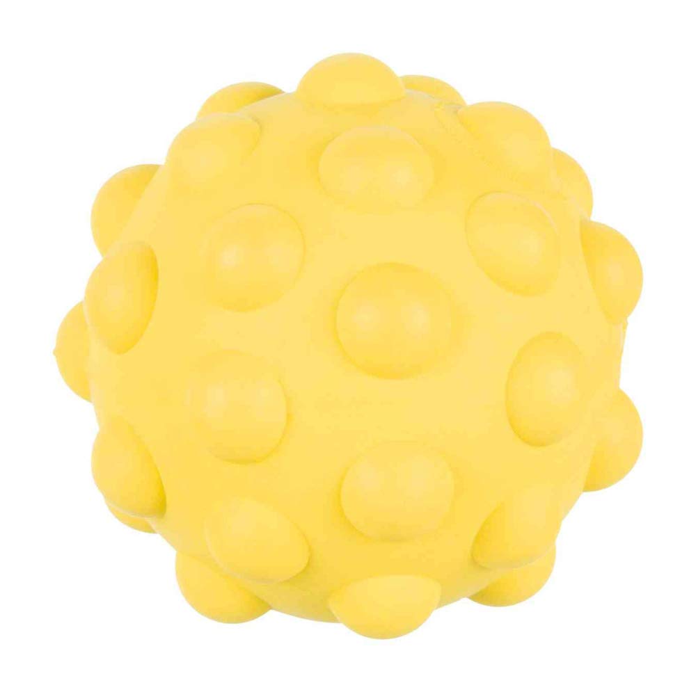 Trixie Dog Ball Toy with Ultrasonic Squeaker bumps cause it to jump irregularly (ø 6 cm)