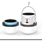 Solar Işıldak Şarjlı Kamp Feneri Usb + &Ccedil;ift Renk Yanma Askılı Solar Kamp Lambası 30W