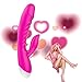 Produktbild ECMQS G-Punkt Klitoral Stimulus Rabbit Massager mit 10 Vibrationsmodi | Hand-Vibrationsstab für Frauen 100% wasserdicht - Rosa