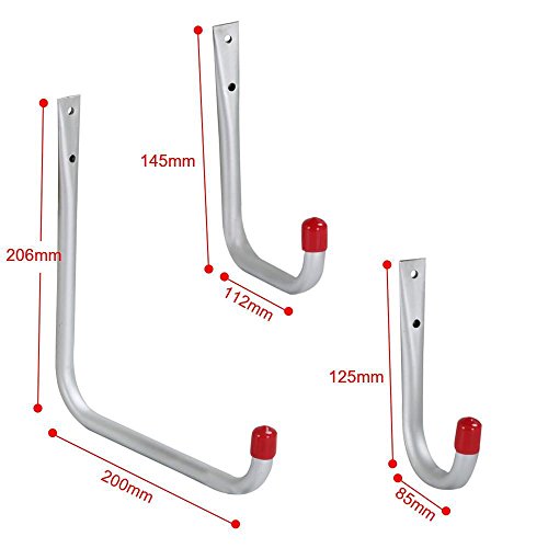 Yahee 6x Werkstatthaken Universalhaken Leiterhaken Haken Set Edelstahl bis 20kg - 9