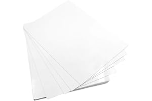 ASENME Carton blanc effet miroir, format A3 - Carton métallique (Blanc, A3 / 8 unités)