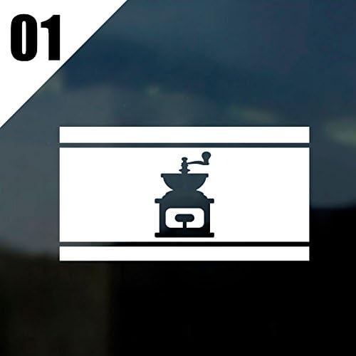 MiniWall Shops Showcase Bar Catering Service Coffee Shop Drinks Pub Signs Window Glass Sliding Door Sticker Decorationsposed The Coffee Machine,Small