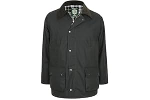 Portmann Mens Premium Quality Padded Wax Jacket Made in UK