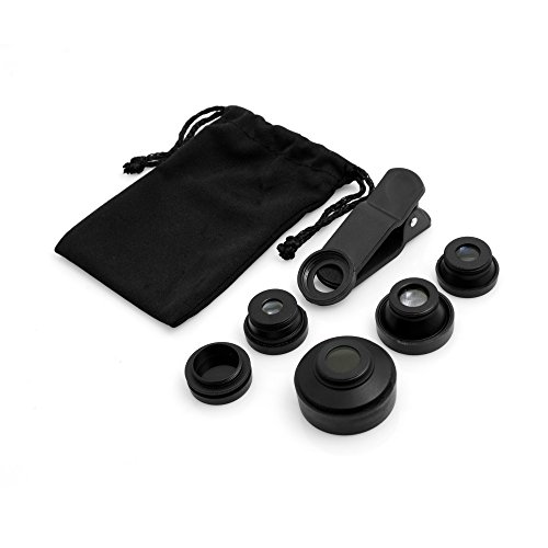 Sistema di S 6Â in 1Â universale clip on a densitÃ  neutra filtro ND Filter Set 180Â Â° Fisheye + 0.67Â X Grandangolo Macro 2Â X Zoom Teleobiettivo CPL polarizzatore lente obiettivo per smartphone tablet PC