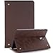 Price comparison product image 10.5 inch Galaxy Tab S4 Case, elecfan Premium PU Leather Ultra Slim Vintage Book Style Magnetic Auto Sleep/Wake Smart Stand Folio Flip Cover Built-in Card Slot for 10.5 inch Samsung Galaxy Tab S4 SM-T830 (Wi-Fi)/SM-T835 4G (LTE) - Dark Brown