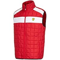Ferrari rojo acolchado chaleco, Rojo