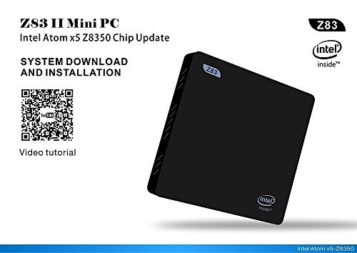Z83II Mini PC Windows Desktop PC Win10/4K mit Intel Atom CPU 1,92 GHz, 2M Cache, DDR3 2GB / 32GB, 1000Mbps LAN,USB 3.0, 2*USB 2.0, HDMI, SD, 2.4G/5.8G WiFi, Bluetooth 4.0 - 4